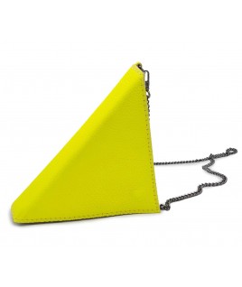 Mini Triangle Bag in Neon Yellow